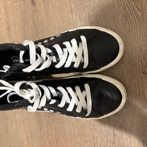 Steve Madden Black Sneakers with White Laces